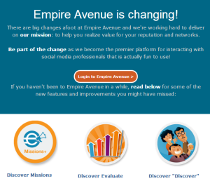 empire avenue is changing